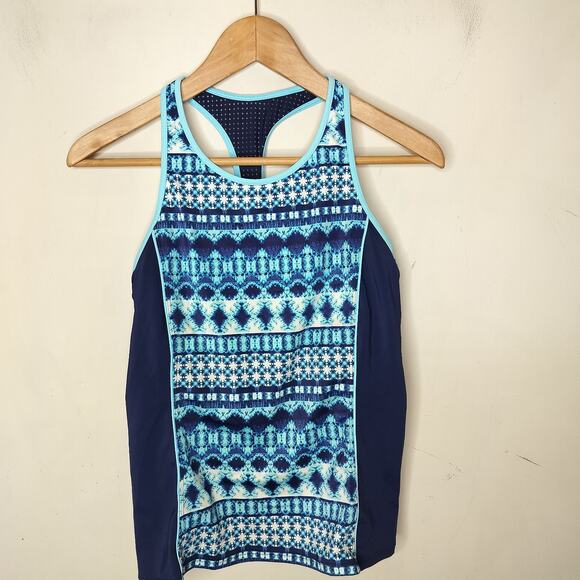 Lands End Tankini Swim Top Tie Dye Soft Cups - Picture 1 of 10